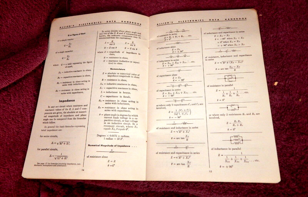 Vintage 1956 Allied's Electronics Data Handbook