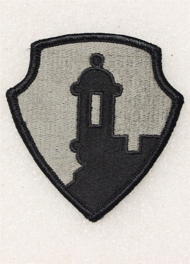 Army Patch: 65th Regional Readiness Command - black/gray, w/hook & loop