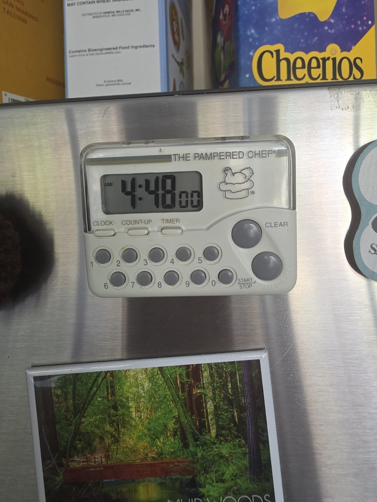 Ret Pampered Chef Digital Kitchen Timer 1900 Clock Magnetic Tested New Battery