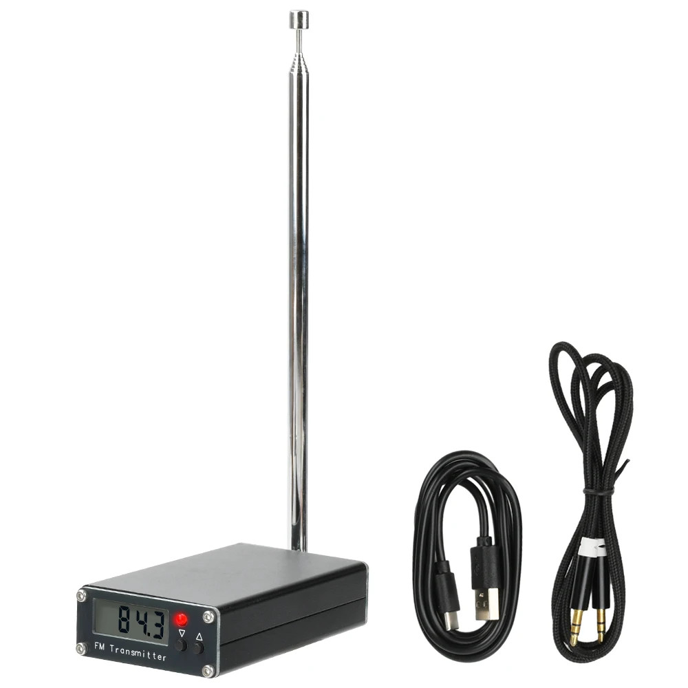 2000m Long Range 0.5w Digital FM Transmitter 3.5mm Interface Type-C 5V