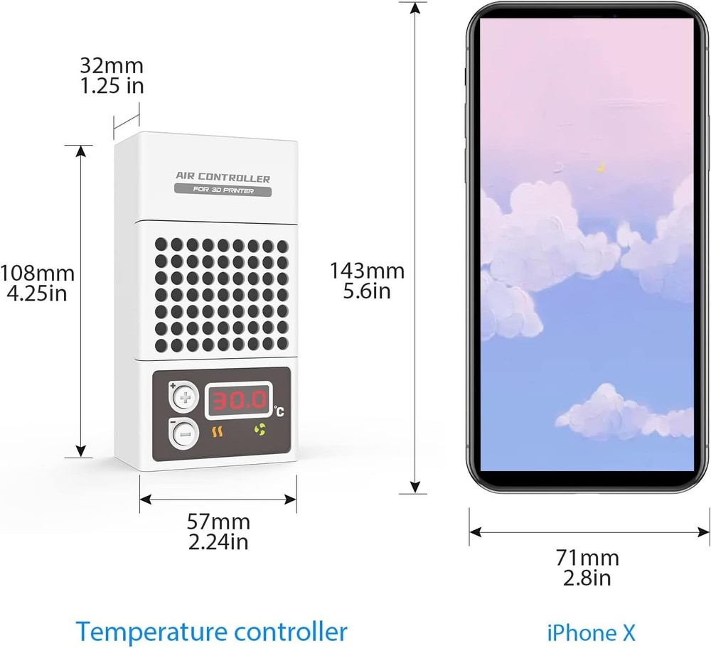 Mini Resin 3D Printer Heater Compact Temperature Controller for Cold Weather Use