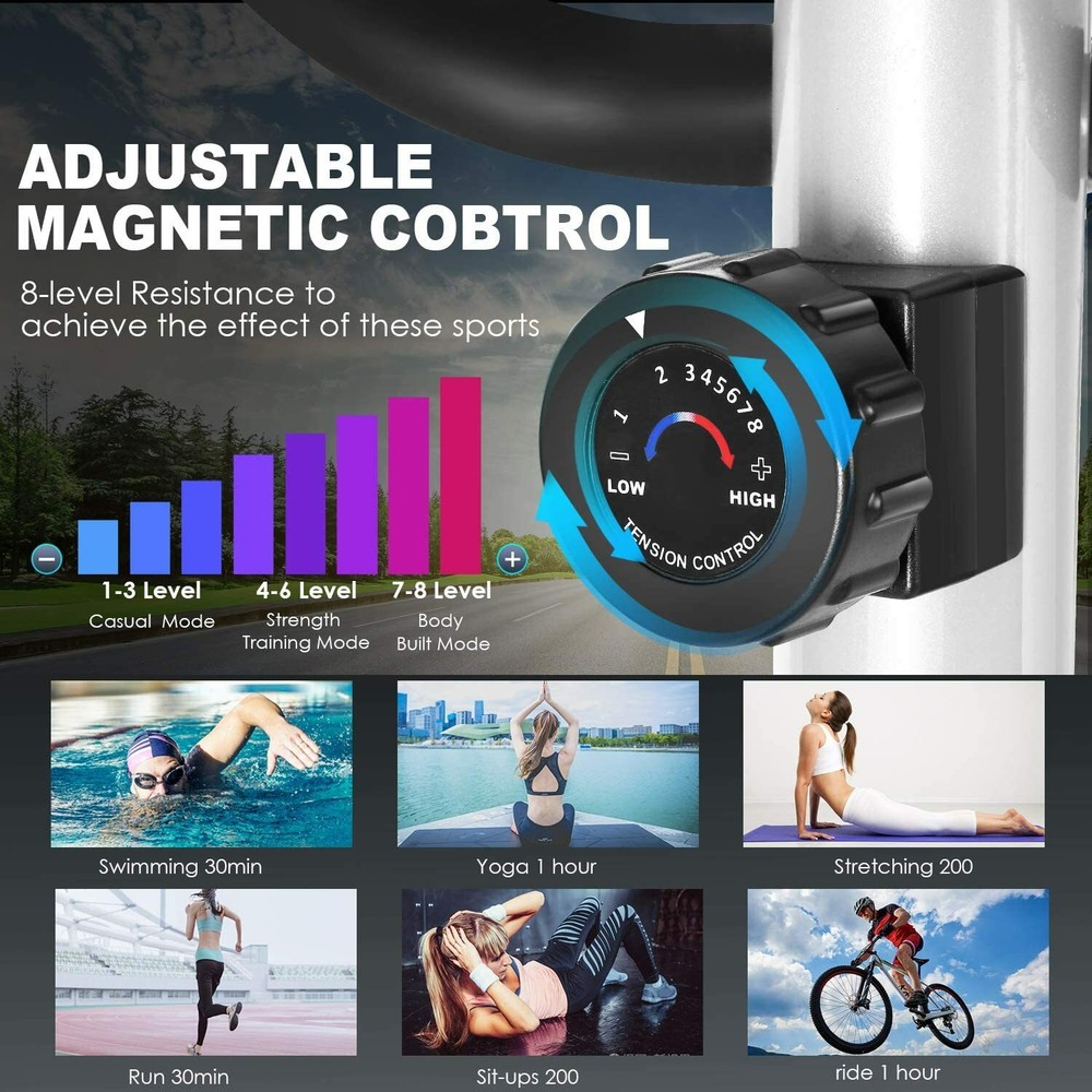 ANCHEER Elliptical Machine Quiet Magnetic Driving System Cross Trainer Machine