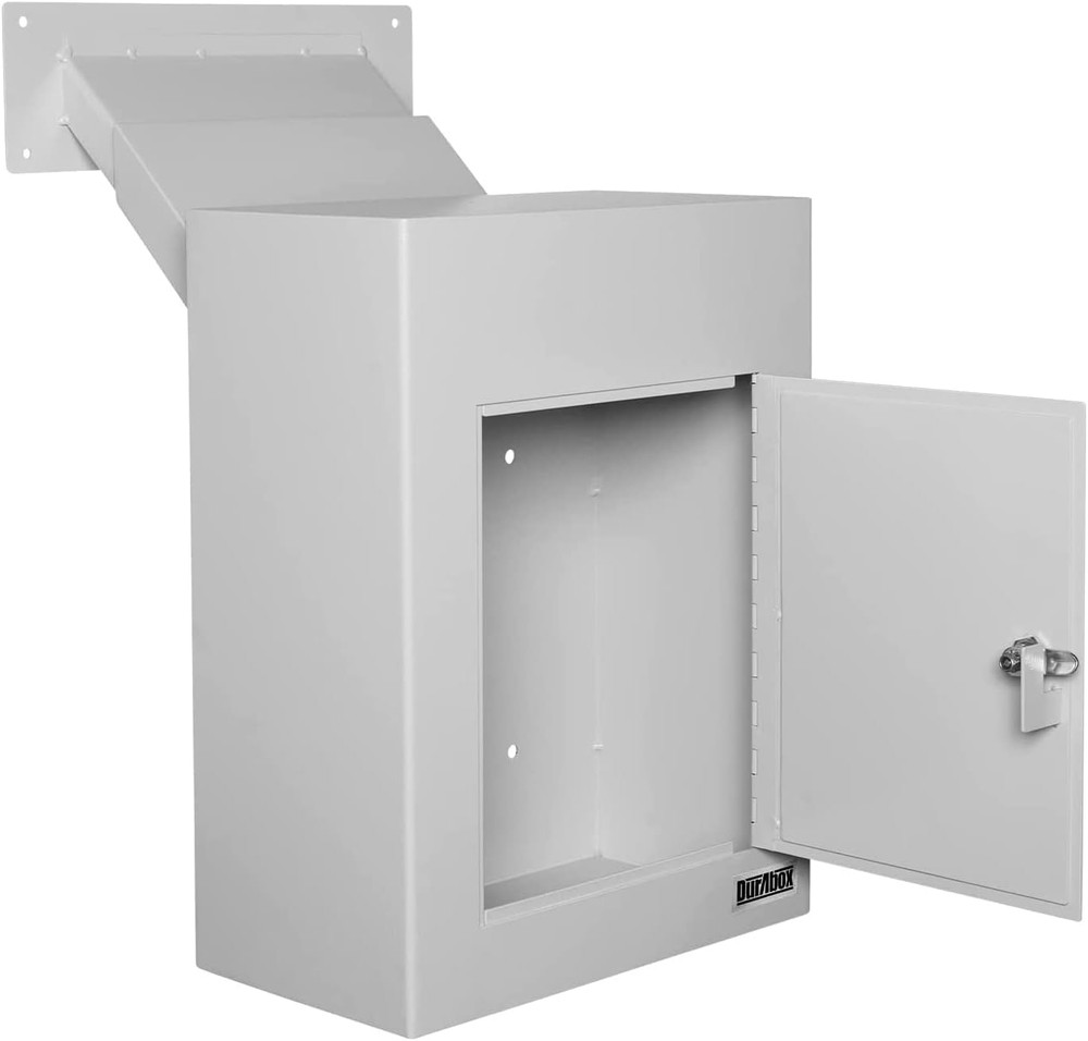 D700 through the Wall Drop Box, Tubular Key Locking Secure Mailbox with Adjustab
