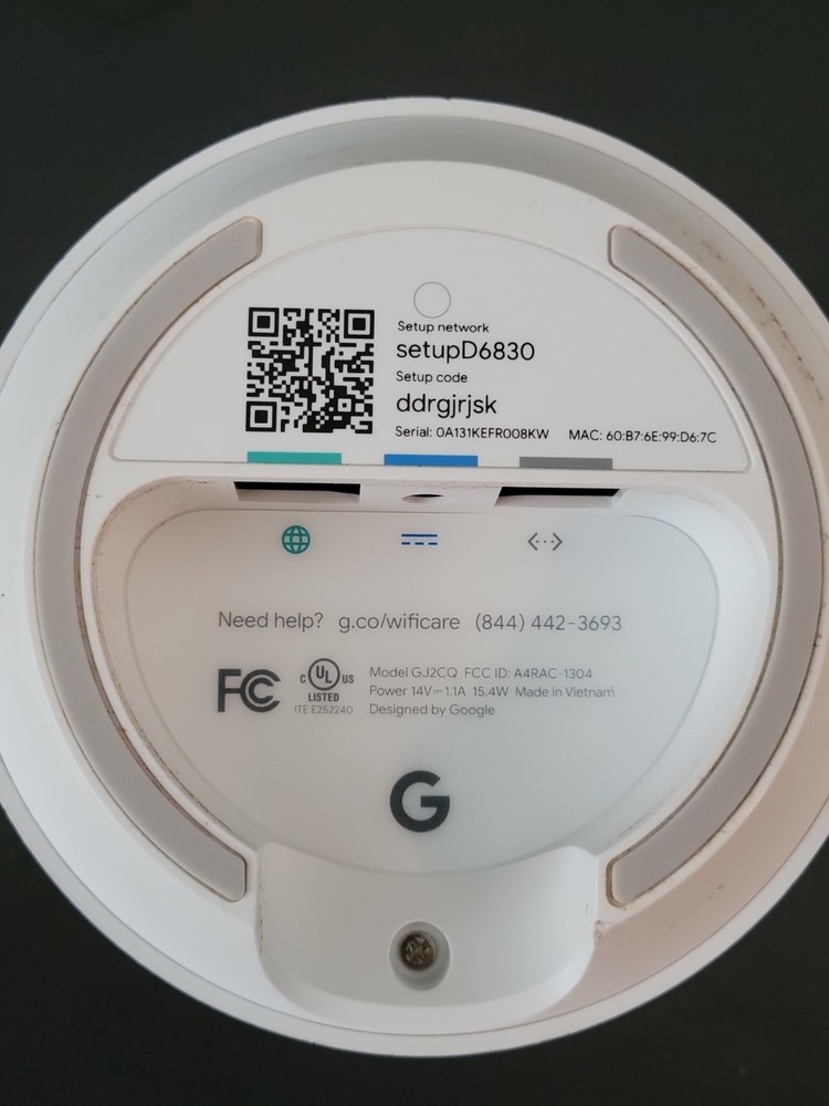 Google Wi-Fi Mesh 3 Pack Model GJ2CQ - White - TESTED/WORKING