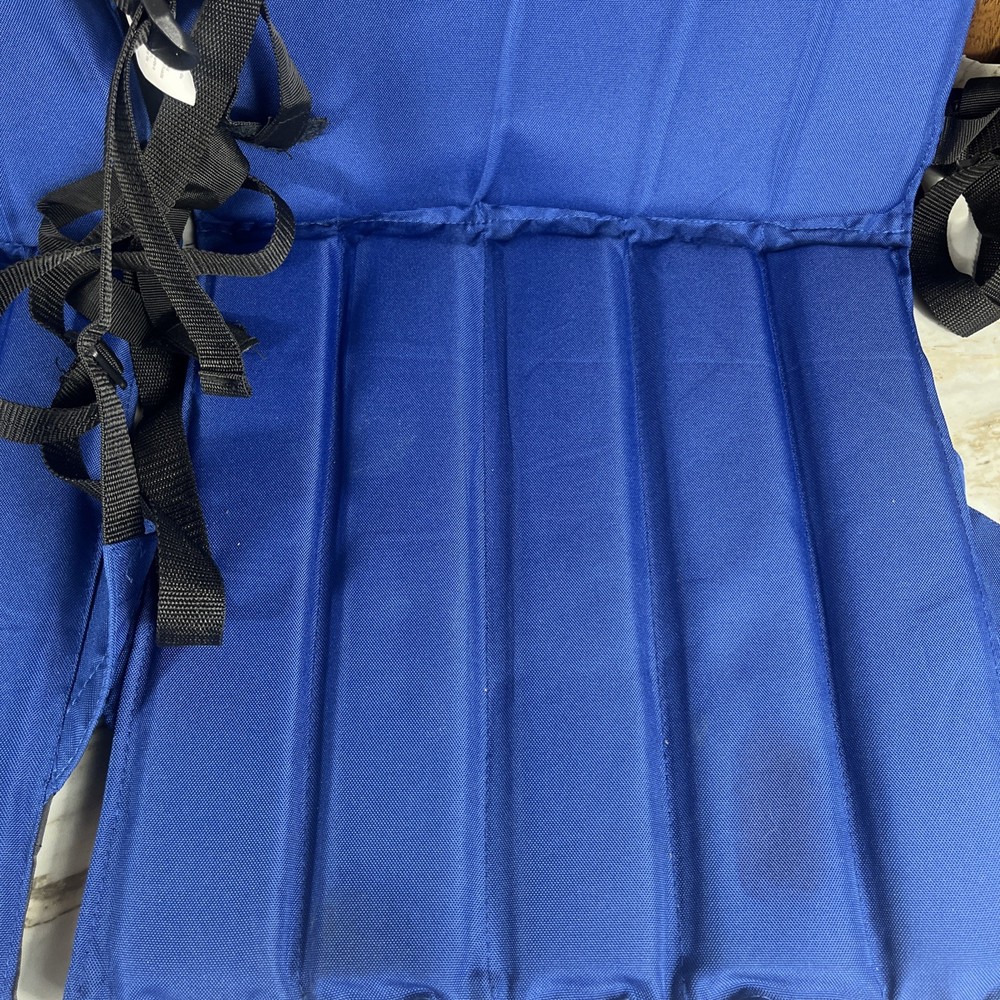 Coleman Portable Stadium Seats Blue Cushion Backrest Folding Bleacher 2 Pack