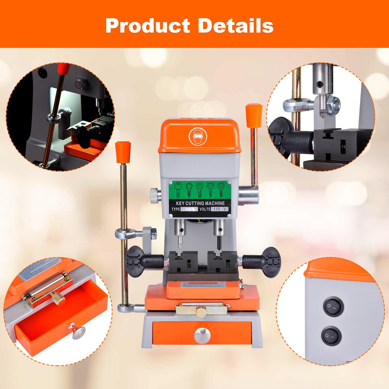 Key Cutting duplicating Machine Cutter Car Key Copier Locksmith Tools