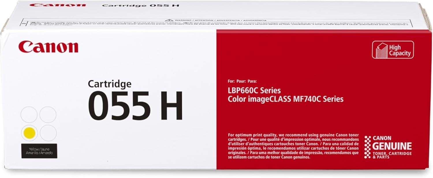 Canon 055H 4-Color Set Toner Cartridges Black,Cyan,Magenta,Yellow New-Sealed Box