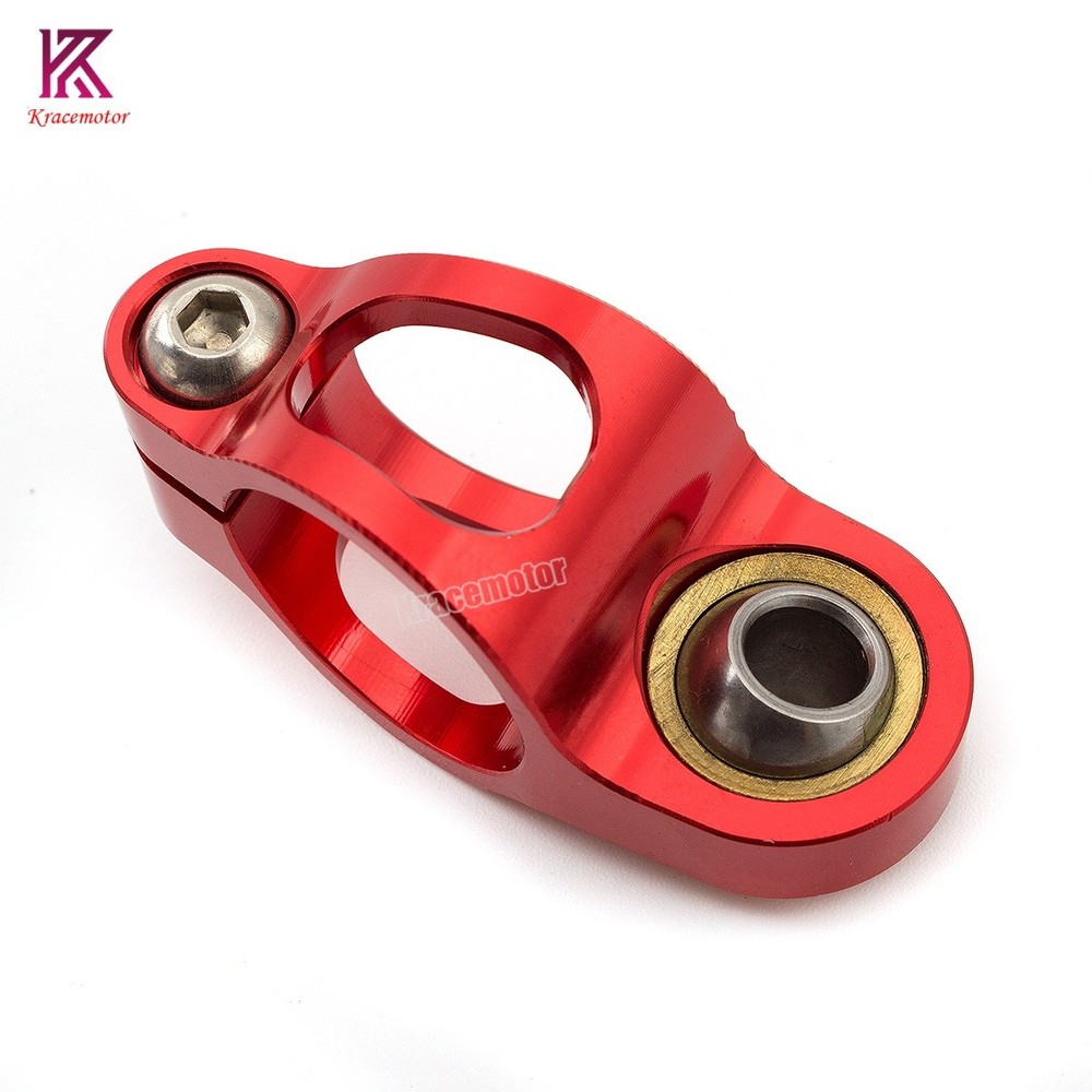 Adjustable CNC Steering Damper Stabilizer Linear Aluminum Motor Safety Black&Red