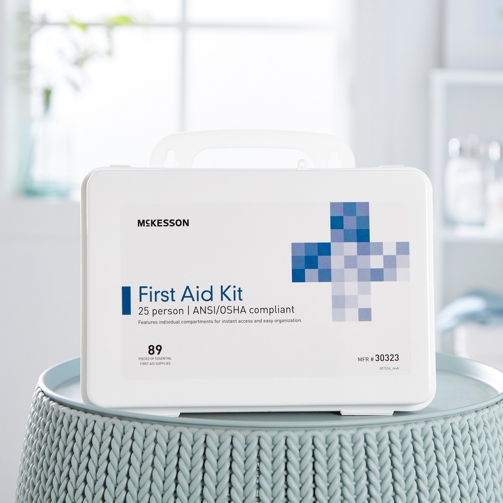 McKesson 25 Person Wall Mount First Aid Kit Plastic Case