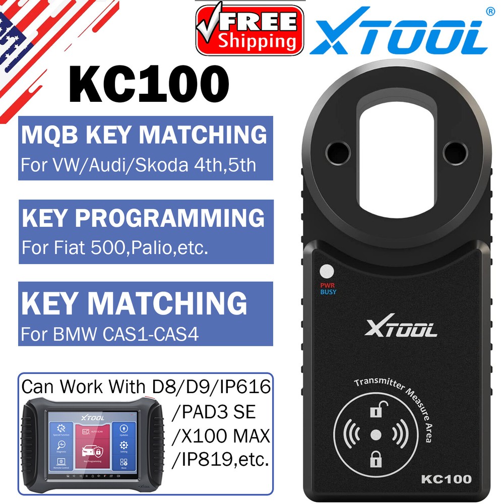 XTOOL KC100 Immobilizer Smart Key Chip Coding Tool for D8S D9S PRO OBD2 Scanner