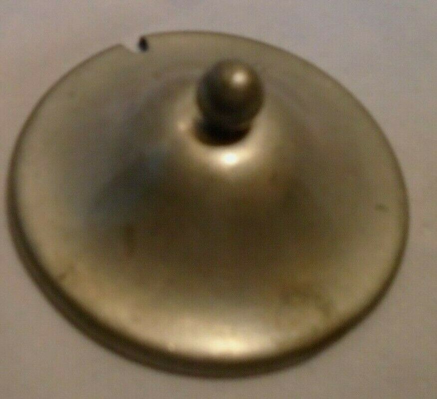 Lid, Silver Plate, Cut Out For Spoon, Jam, Sugar, Mustard, 2.5" Across, Vintage