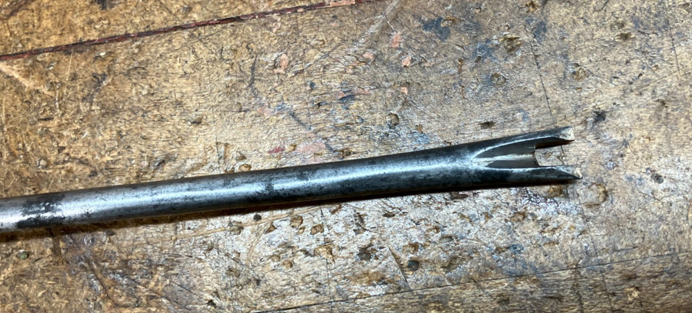Long Vintage Split Tip Screwdriver Rosewood Handle
