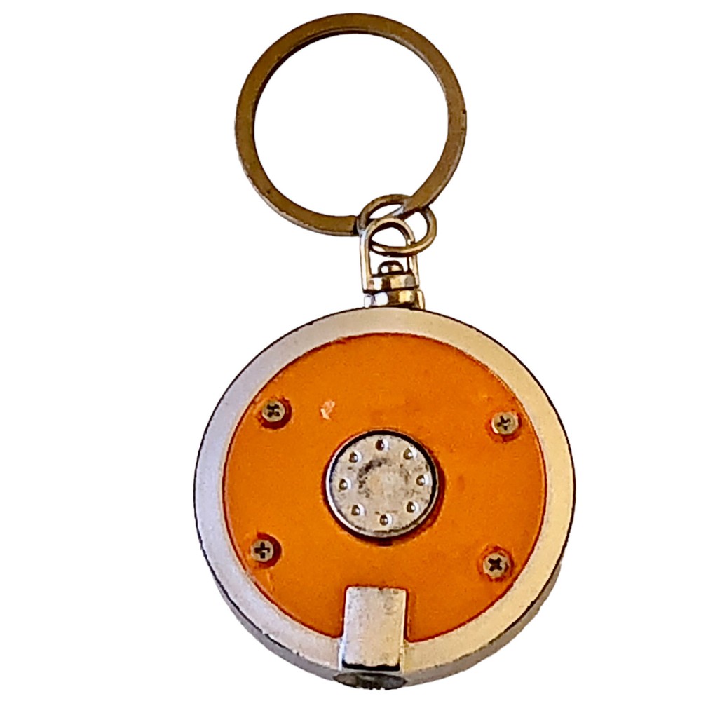 Apple Computer Logo Keychain & Mini LED Flashlight used