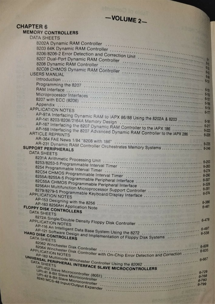 USED 1986 Intel Microsystems Components Handbook Vol. II