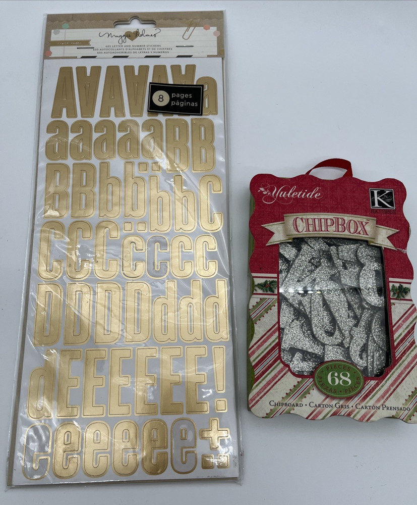 Scrapbooking Alphabet Stickers Lot Thickers Pebbles Mixed Sets