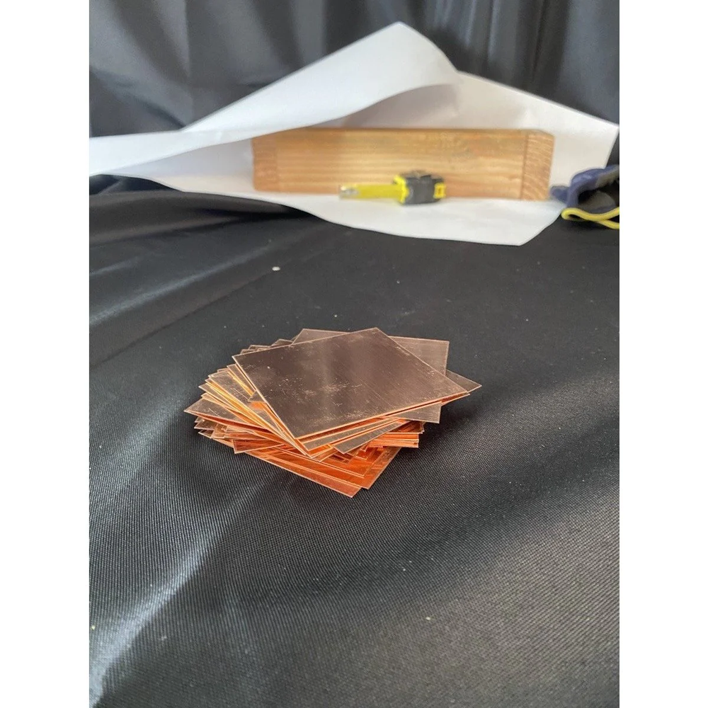 Square Copper Stamping Blanks, 3"x3" (10 Pack)