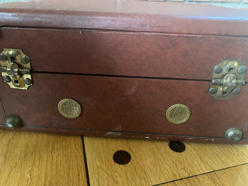 Vintage Hudson wood record player box