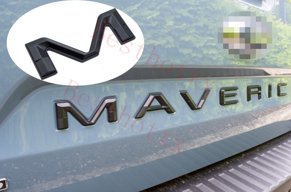 Matte Black 3D Plastic Tailgate Insert Letters for Ford Maverick 2022+ Tailgate 
