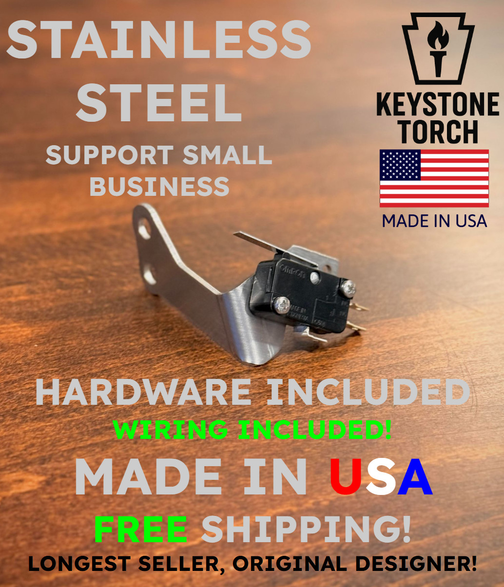 Holley Microswitch Kit TH400 ST400 – Stainless Steel Kickdown Trigger Kit