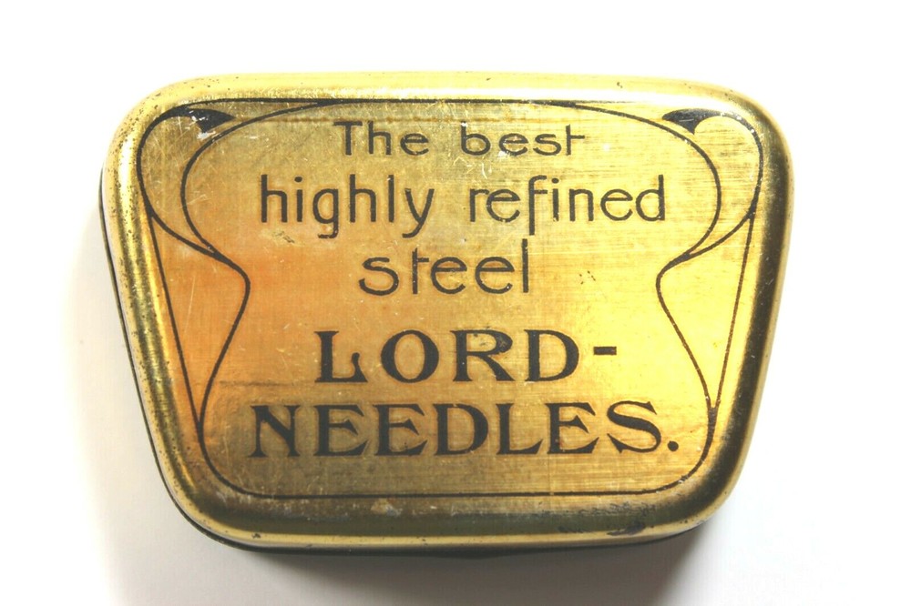 Gramophone Lord Needles Phonograph Empty Tin ( Fine Example )