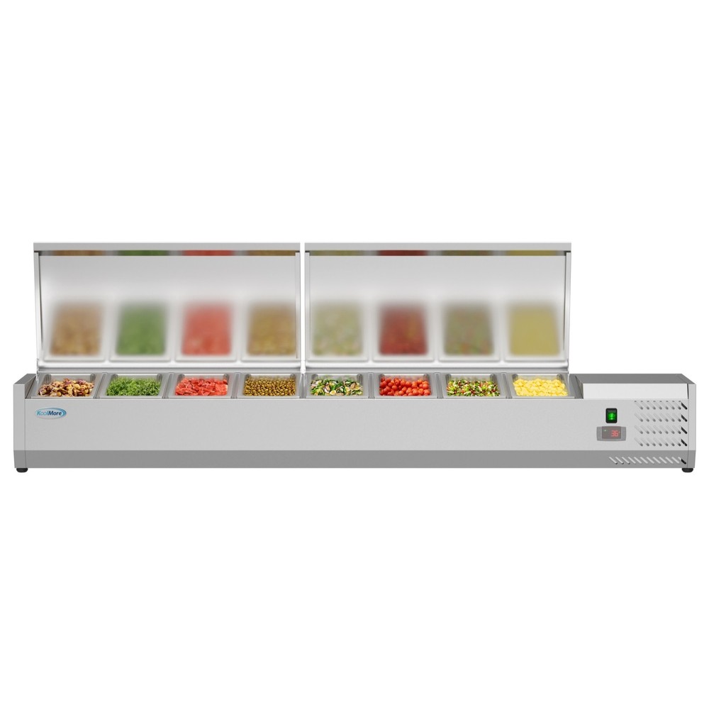 Koolmore SCDC-8P-SSL 71" Refrigerated Countertop Prep Unit