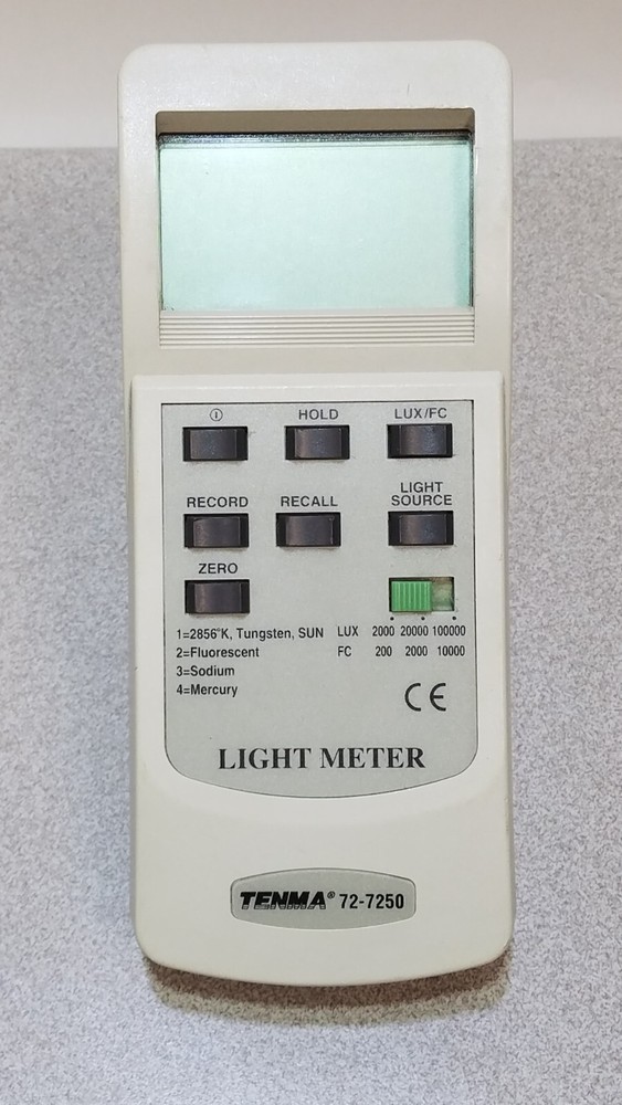 Tenma 72-7250 Digital Light/Lux Meter with Probe - RS232 Capable Interface
