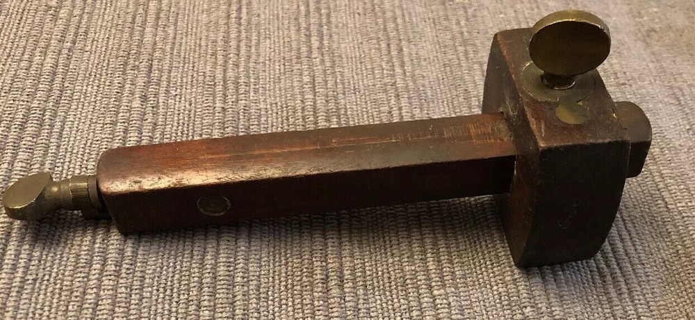 Primitive Wood Working Tool Scribe with Brass Screws & Design