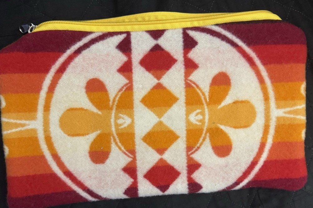 Pendleton Creation Turtle Iroquois Cosmetic Bag Wool EUC
