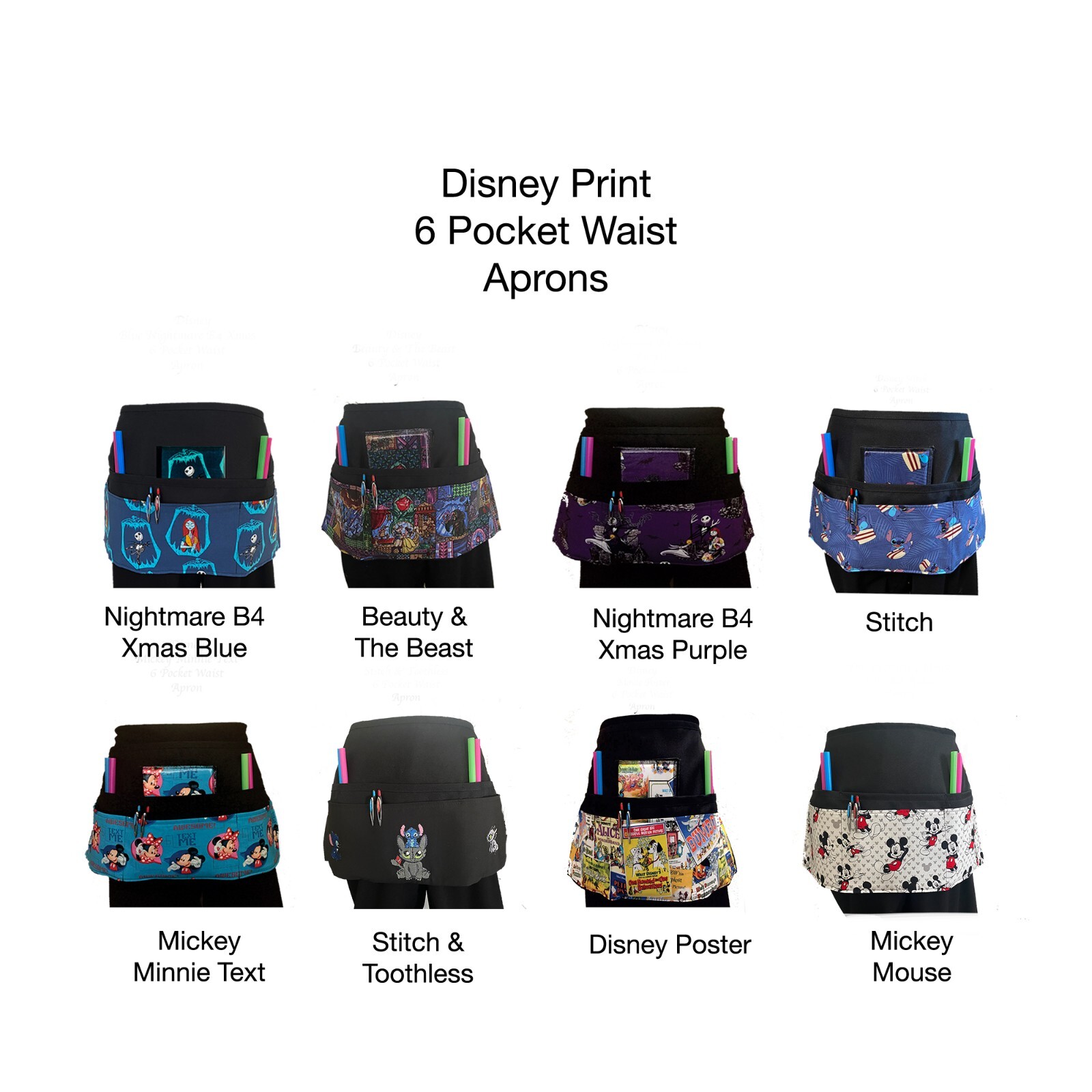 Disney Fabric 6 Pocket Waist Aprons