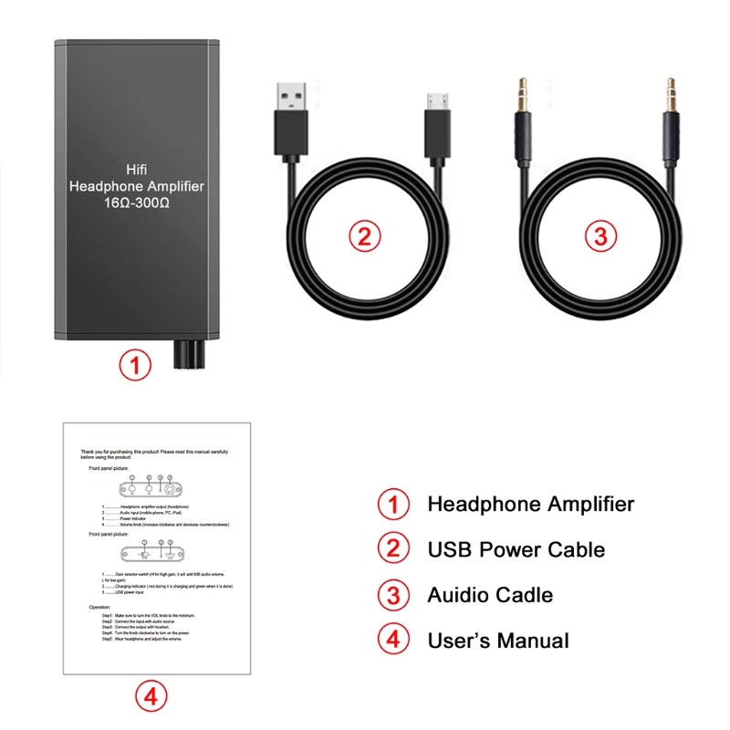 Preamplifier 3.5 Mm Wireless Amplifier Use for Time More Than 5 Hour