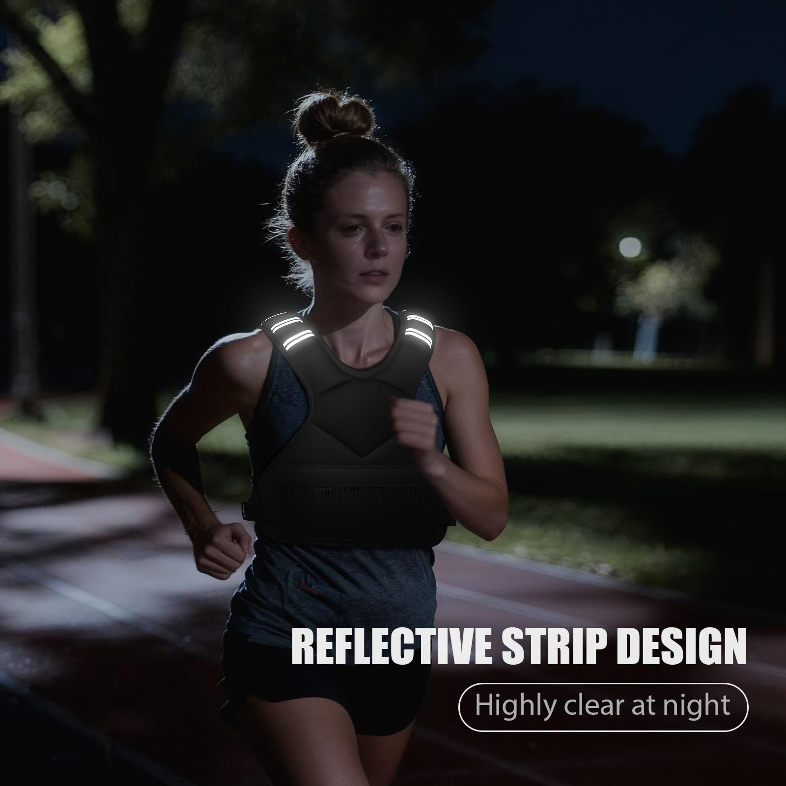 Adjustable Weighted Vest with Reflective Strip Fitness Training