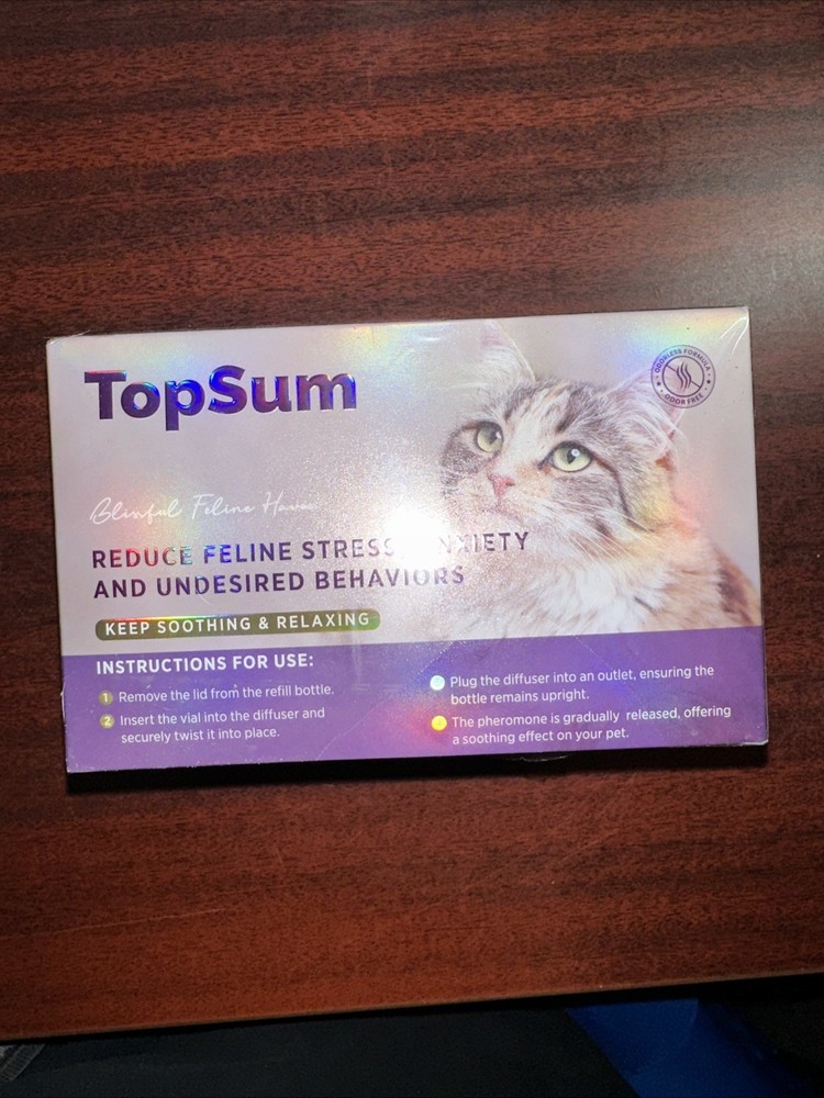 Topsum Cat Diffuser Kit Feline Calming Pheromone Kit 3 Diffusers