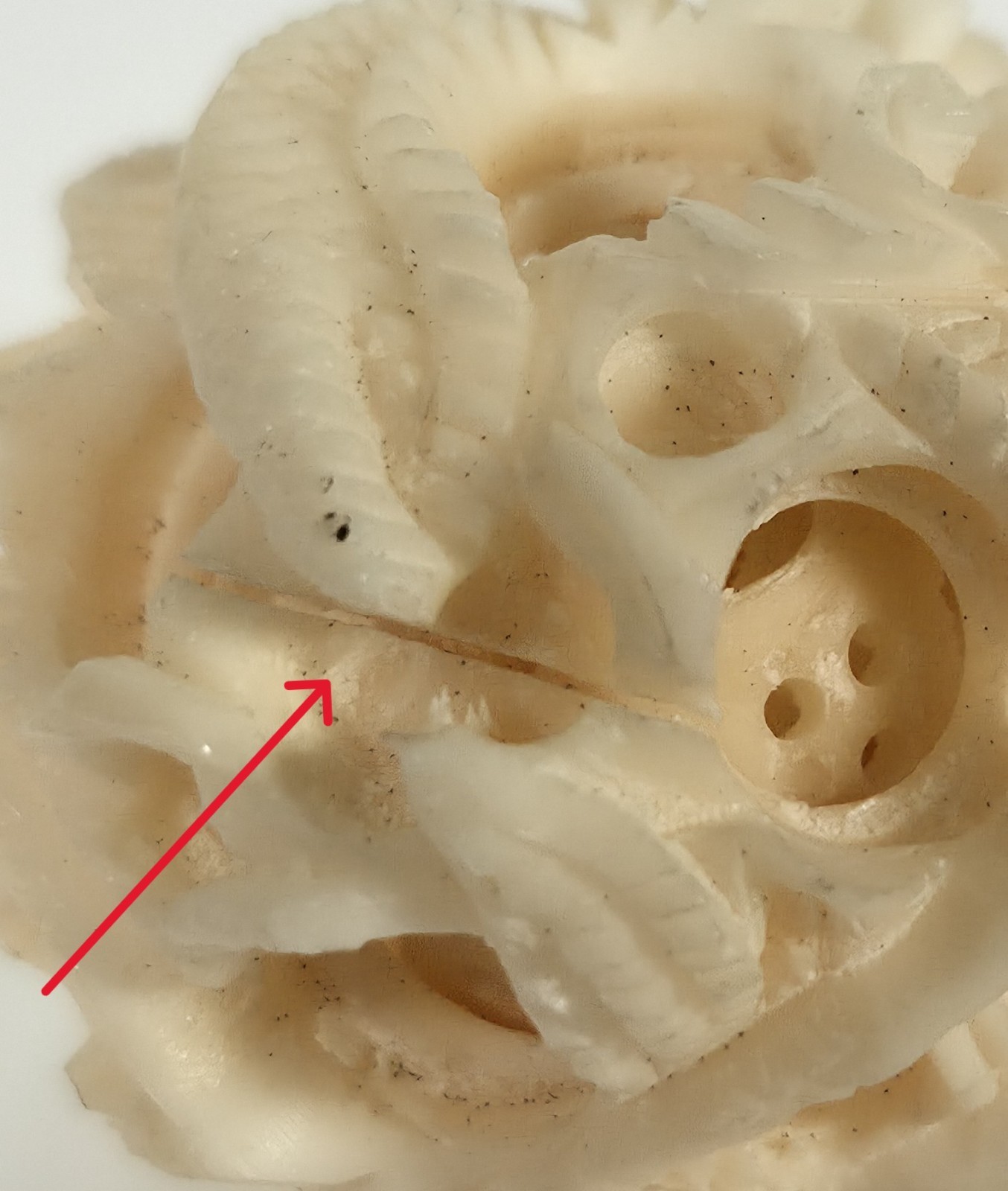 Small 1-1/4" Chinese Carved 3-Layer Dragon Ball