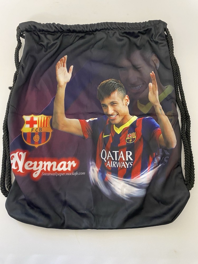 QATAR - NEYMAR - DRAWSTRING KNAPSACK DOUBLE SIDDED BAG SIZE: 14" X 18"
