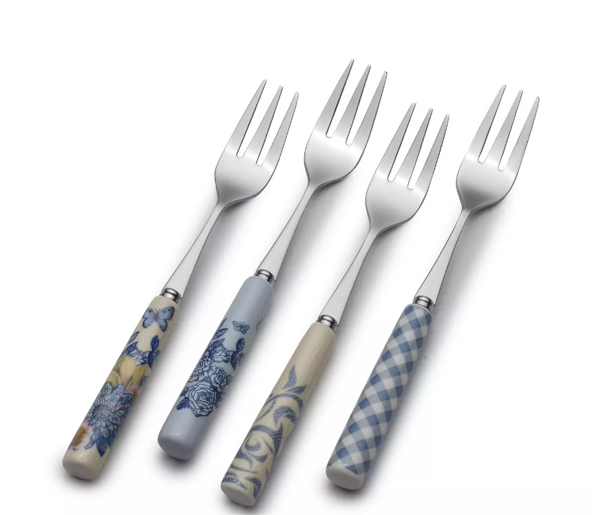 Dolly Parton 4-pc. Appetizer Fork Set Blue Toile Collection