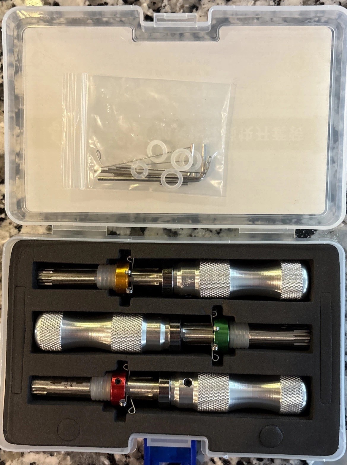 3Pcs`7`Pin`Advanced`Tubular`Lock`Tool`Set`For`Padlock`Hook`Tool`Seal`Pick`Puller