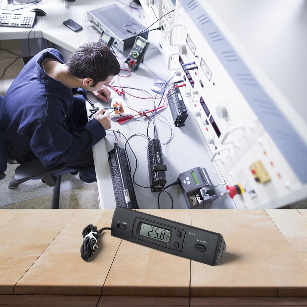 Multi Function Digital Thermometer for Car with Celsius Fahrenheit Display