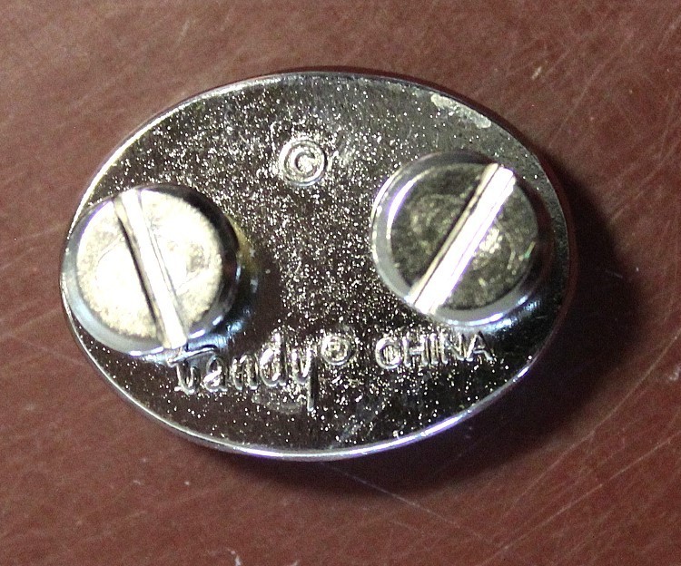 TANDY LEATHER - TURQUOISE OVAL CONCHO - DOUBLE SCREWBACK