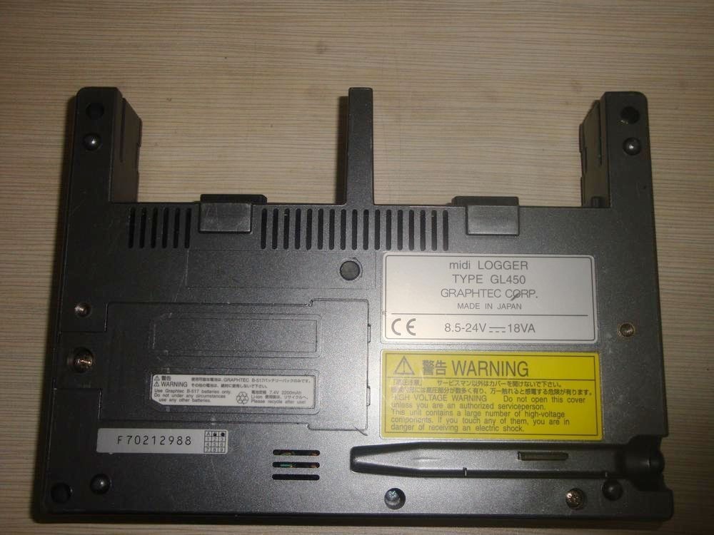 Graphtec Data Logger GL450 midi LOGGER W/O Input Amplifier Module