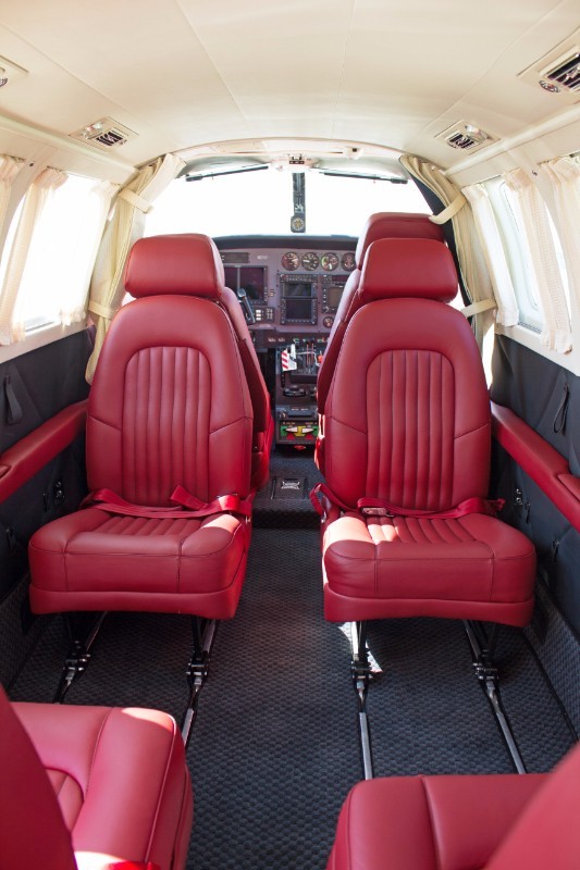 Cessna 414, 421 custom leather interior