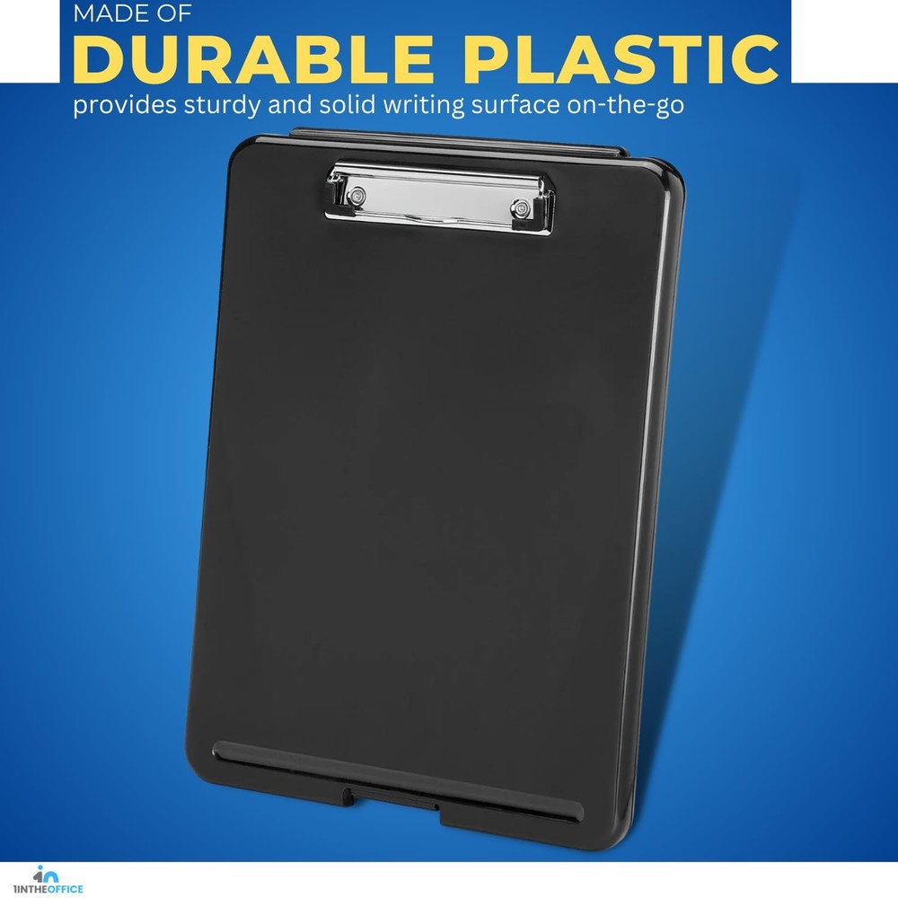 Plastic Storage Clipboard Letter Size, Plastic Clipboard with Low Profile Cli...