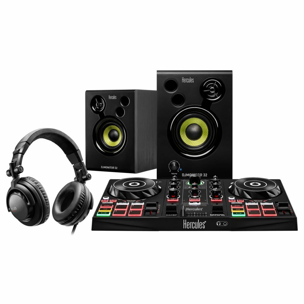 Hercules DJ Learning Kit w/ Controller, Speakers, Headphones, and Software