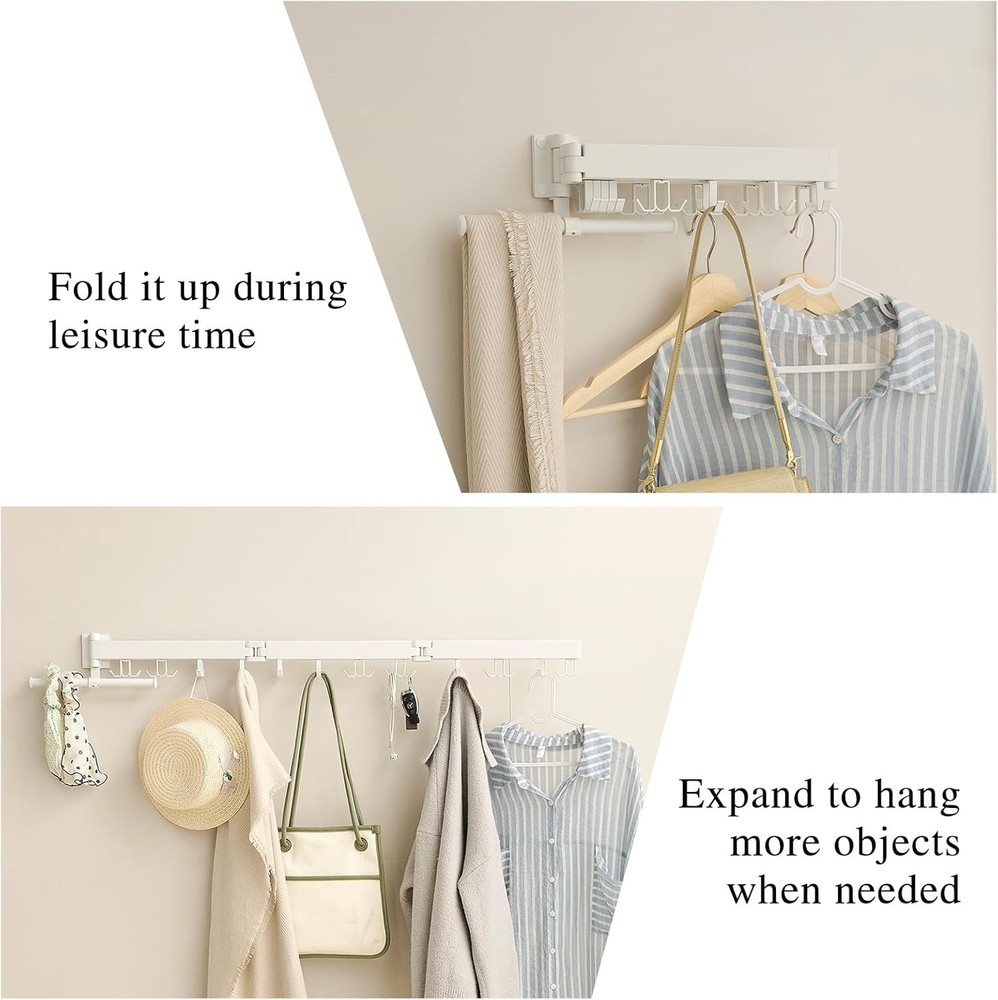 Tri-Fold Wall Mounted Drying Rack - Efficient & Stylish Laundry Solution