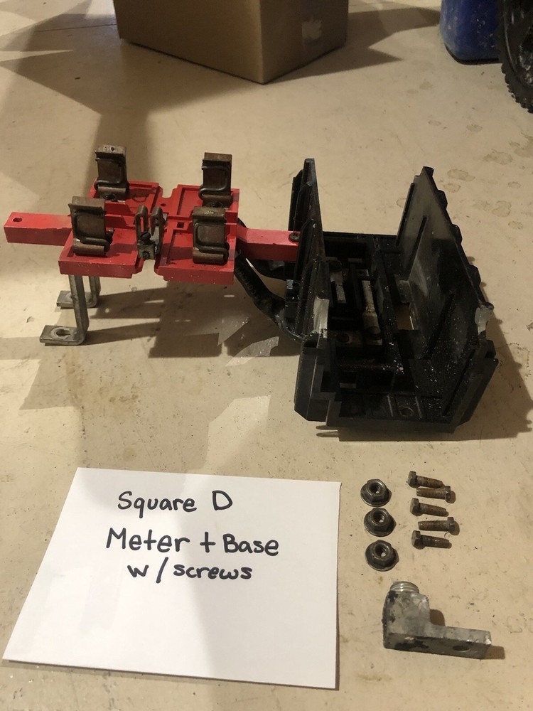 Square D Meter And Base With Bolts