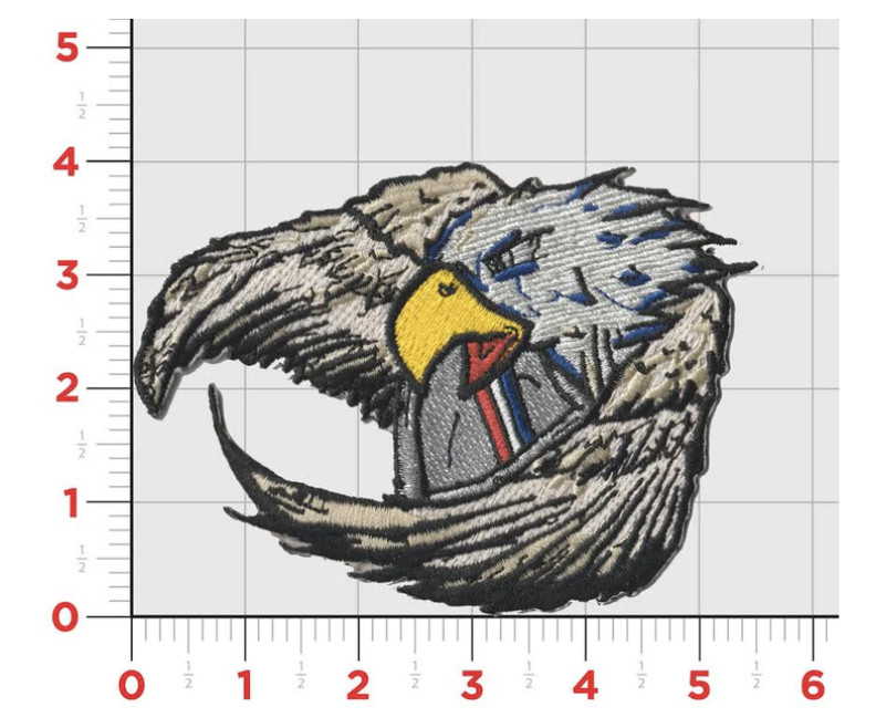 MARINE CORPS VMFA-115 SILVER EAGLES MAINTENANCE HOOK & LOOP EMBROIDERED PATCH