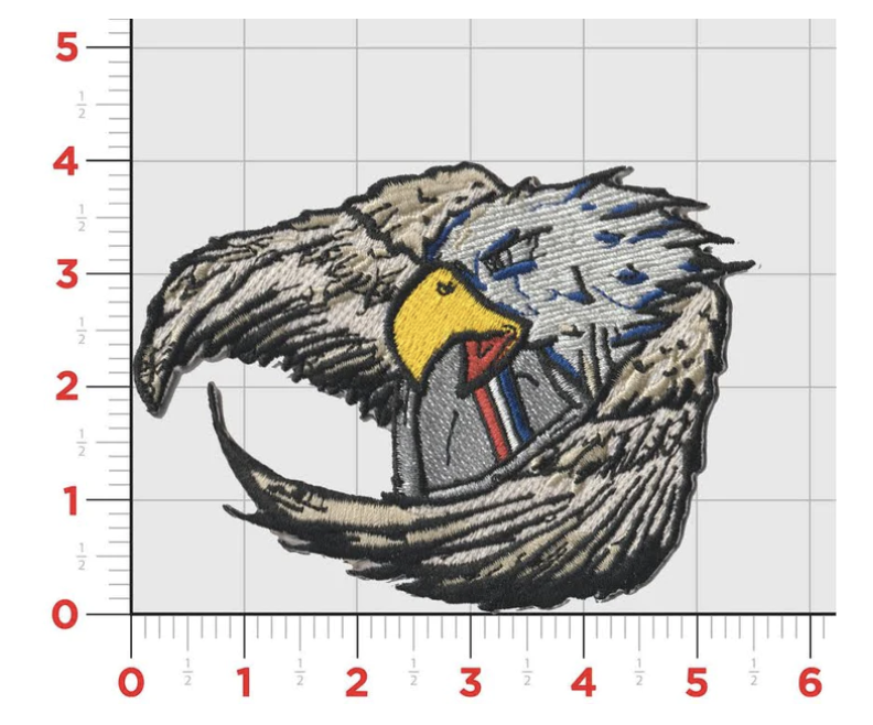 MARINE CORPS VMFA-115 SILVER EAGLES MAINTENANCE HOOK & LOOP EMBROIDERED PATCH