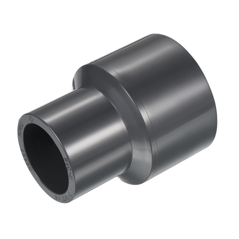 1-1/2"x1" SCH80 UPVC Reducer Pipe Fitting Straight Coupling Connector, Grey