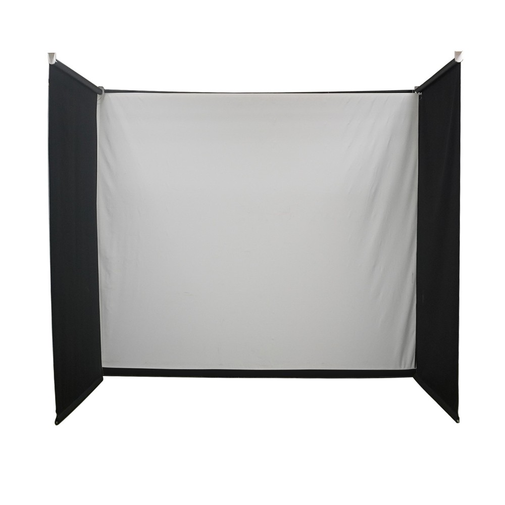 Motorized Golf Simulator Screen Enclosure for Garage Ceiling Mounted Retractabe