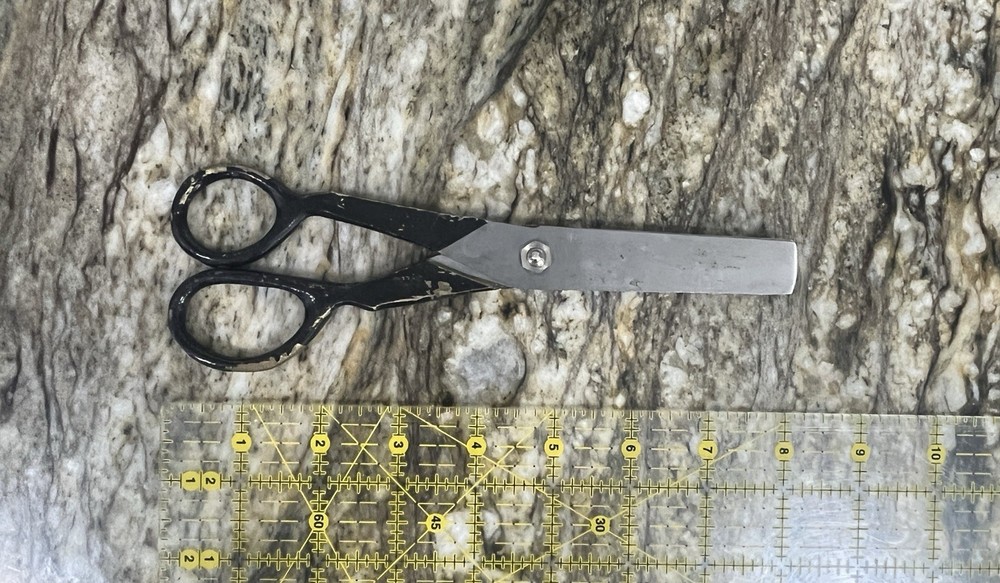 Vintage 3 Blade Scissors , Pattern Shears , Korea