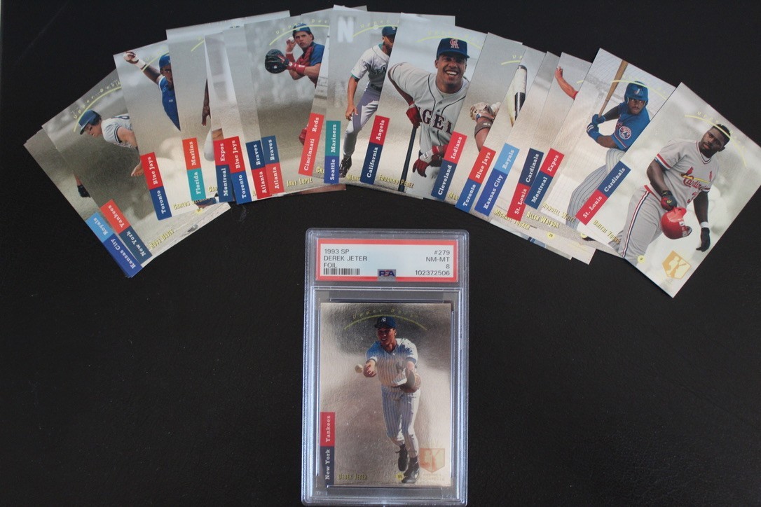 1993 UPPER DECK SP BASEBALL COMPLETE SET 1-290 DEREK JETER ROOKIE RC PSA 8